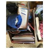 Box lot of notebooks/ light bulbs and misc. items