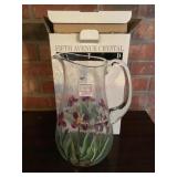 Fifth Avenue crystal hand painted pitcher