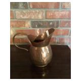 Copper milk pitcher