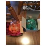 Hand blown glass Christmas ornaments