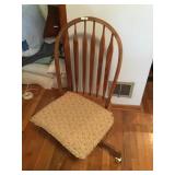 Oak rolling office chair