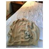 1957 Monrovia button up lettermans sweater