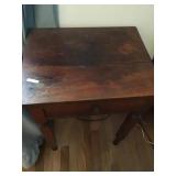Cherry antique end table with drawer