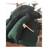 4 Green chair cushions