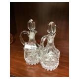 2 Lead crystal Cruets  House of Global art