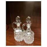 2 Lead crystal Cruets  House of Global art