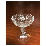 Fostoria etched pedestal dish