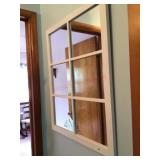 Window pane style wall mirror