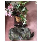 Briefcase/ basket / floral/ travel bag