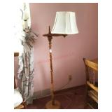 Old wood floor lamp