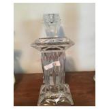 Lead crystal vase and candle stick