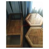 Coffee table and 2 end tables
