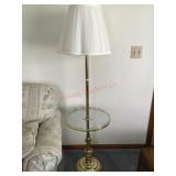 Glass top table lamp