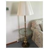 Glass top table lamp