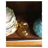 Amber glass pitcher