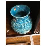 Blue butterfly vase