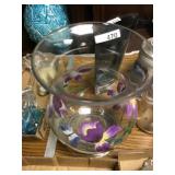 Hand painted pedestal decorator dish