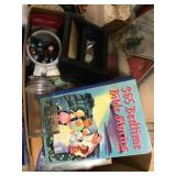 Box w/ Bedtime story book/ glass. pictures and