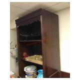Bookcase/ entertainment stand/ glass front
