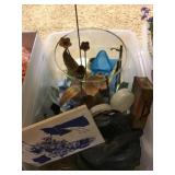 Tote w/ decorator snifter/ misc. glass