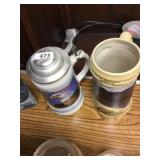 Eagle stein and Coors stein