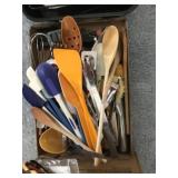 Flat of kitchen utensils