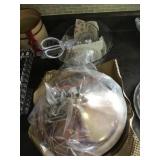 Silver plate serving dishes/ salad bowl set