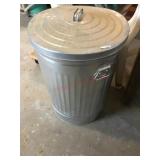 Metal trash can
