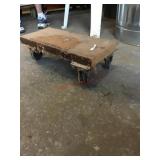 Rolling wood cart