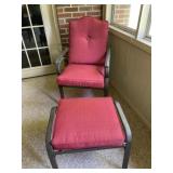 Patio chair with ottoman