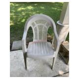Pair of outdoor plastic chairs