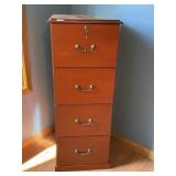 Solid wood 4 drawer file cabinet
