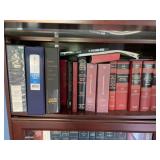 Law books on bookshelf, shelf not included