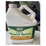 3/4 full mineral spirits