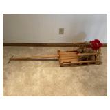 Wooden sled and bears