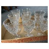 8 pressed glass goblets