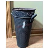 12" metal decorator vase