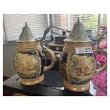 2 German steins