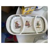 3 section Christmas dish