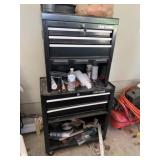 Black craftsman toolbox and continents