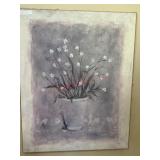 16x20 white floral picture