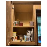 Contents of cabinet mugs and more
