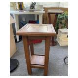 Leaf print top side table