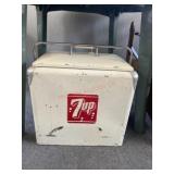 Antique 7up cooler