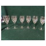 6 crystal goblets