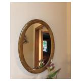 Oak Oval Mirror