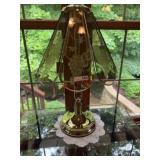 Glass touch lamp.  Missing one panel