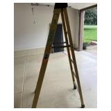 Yellow fiberglass ladder