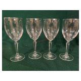 4 lead crystal wine glasses
