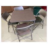 Card table and 4 chairs